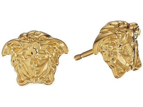 versace 14k gold earrings